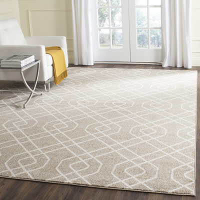 Tapis géométrique blanc / beige Thornbury