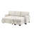 Estelle 86.5"  Fabric Reversible Sleeper Sectional With Storage Chaise Drop-Down Table 2 Cup Holders And 2USB Ports