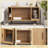 Cat Litter Box Enclosure With Cat Scratch Pad-1993149076