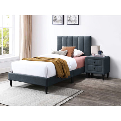 Tête de lit ajustable pour lit simple gris anthracite, capitonnage à la mode, mélange de lin, 12 supports d'écurie, tête de lit au look moderne, pour un sommeil réparateur, lin brossé, aspect robuste, chambre à coucher