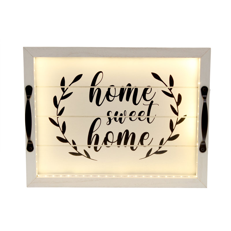 Plateau en bois 15,5 po Dalyce Home Sweet Home