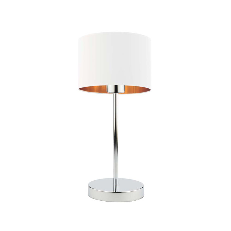 Arseny Metal Table Lamp, Silver, White