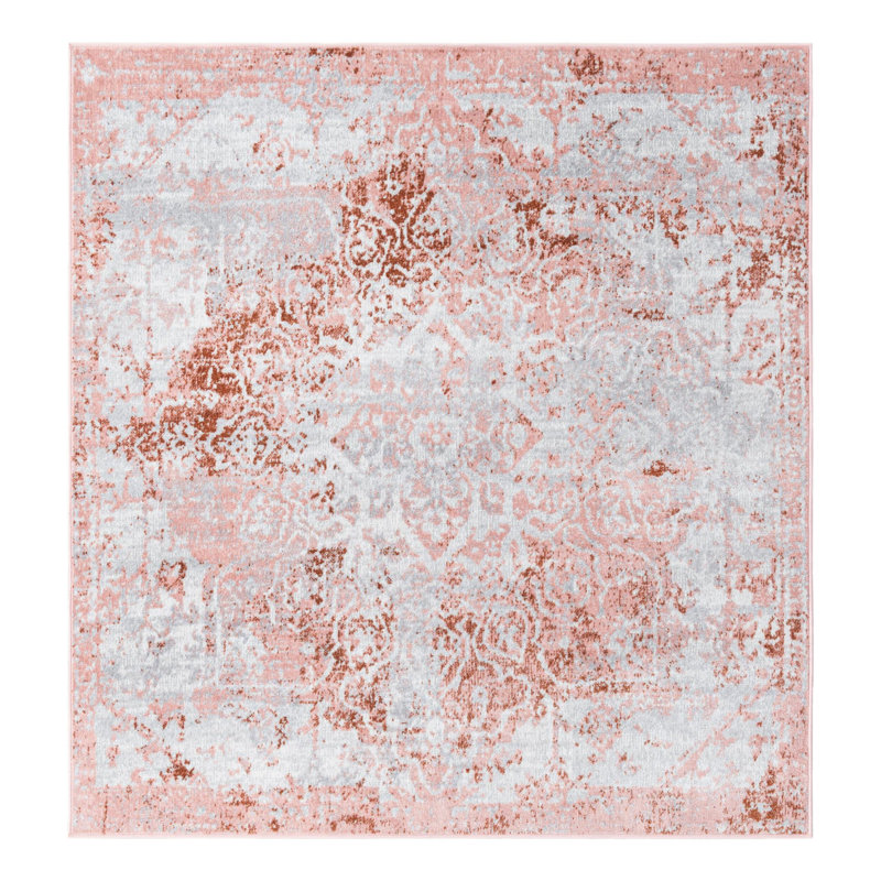 Massie Floral Indoor Rug, Square 5'3"