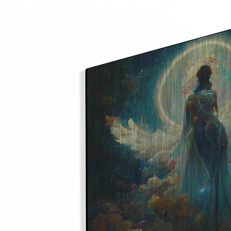 Winston Porter «Goddess with the Moon» par Tanya Mavric, art mural en métal, H 12 po x l 12 po