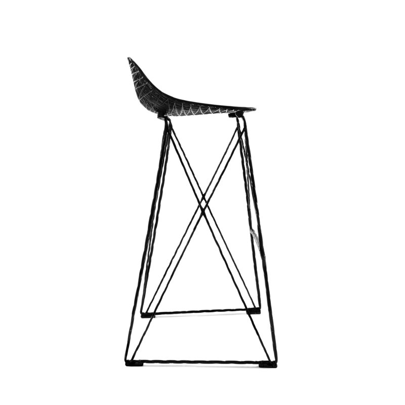 Carbon Outdoor Stool, High