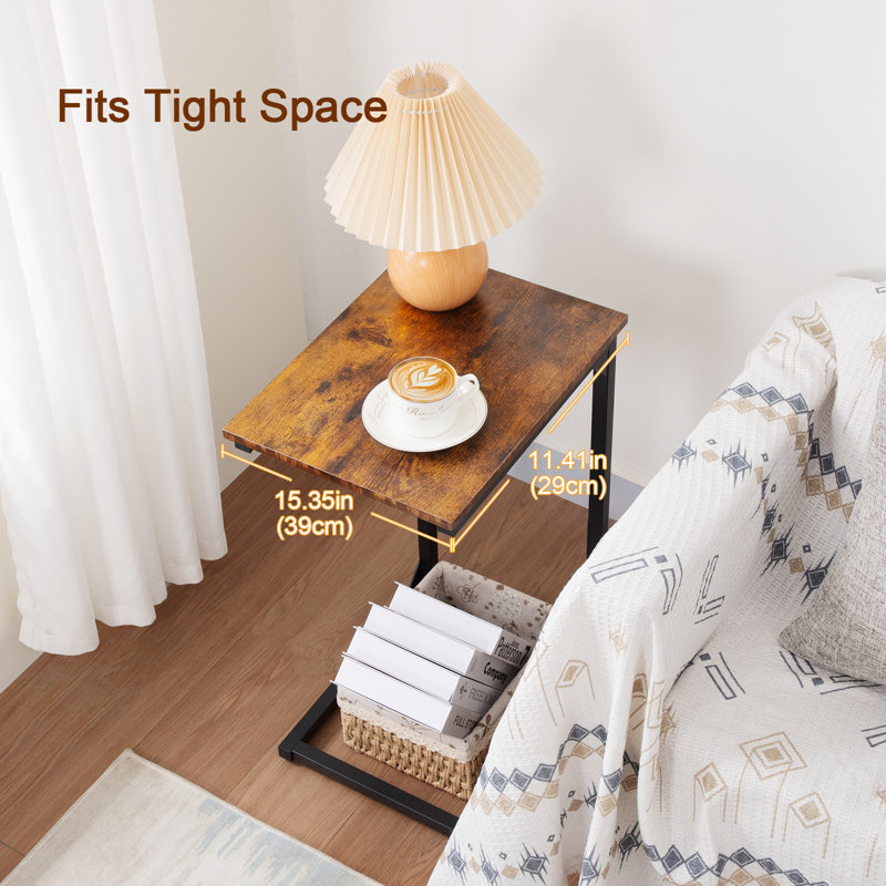 Petite table de bout en forme de C, canapé, table de salon, chambre à coucher et chevet, 2