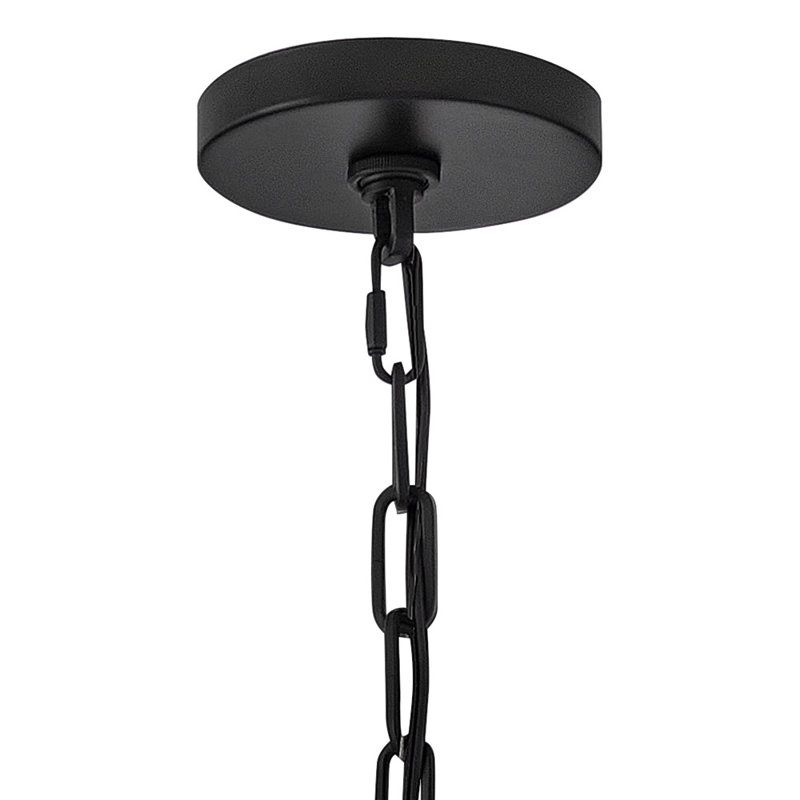 Luminaire suspendu dôme moyen avec verre opale, Noir, noir, noir, noir