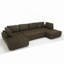 Canapé modulaire de 138,5 po, canapé en forme de U, salon, appartement, canapé 6 places, canapé combiné libre (tissu maillé), tissu respirant-379625041