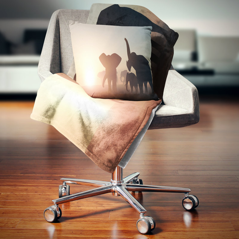 Coussin intérieur du coussin d’éléphants, Coussin décoratif, 16 po x 1 po