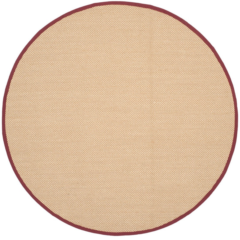 Hillsborough Natural Fiber Sisal Pile Solid Color Rug, Round 4'