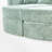 Full-compressed Curved Chaise Lounge Sofa With 4 Throw Pillows And 2 Cup Holders-614011705