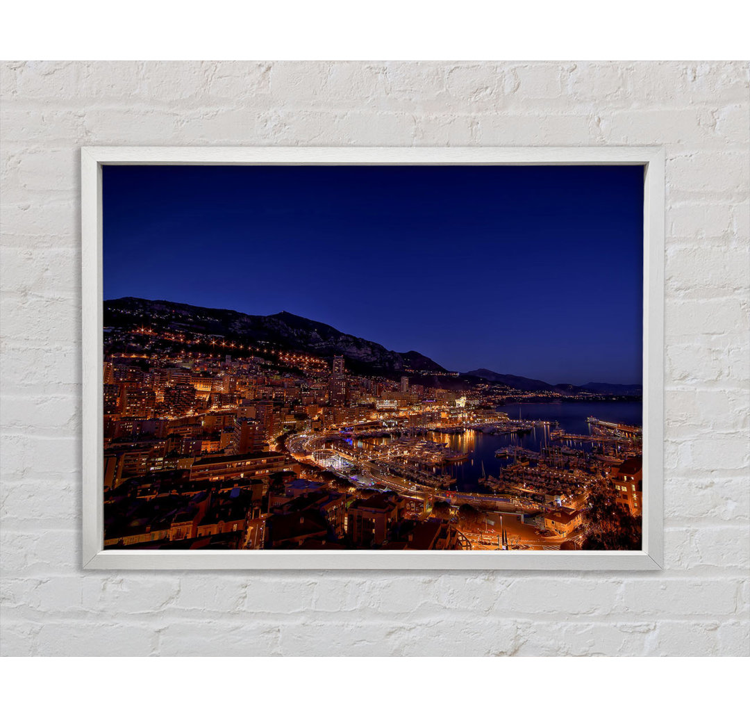 Monte Carlo Night Lights - Einzelbildrahmen Kunstdrucke auf Leinwand