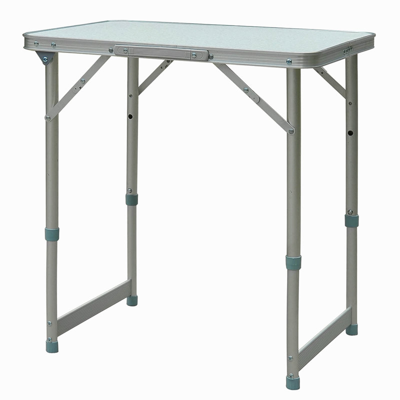Table de camping portable, H 25,2 po x l 24 po x P 18 po, Argent