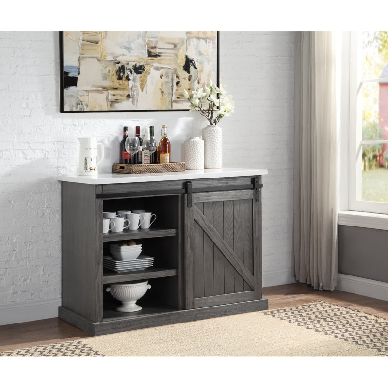 Gauri Kitchen Island In Marble Top Top