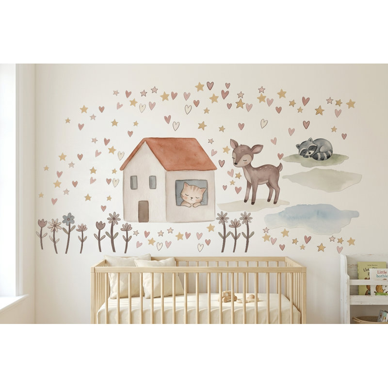 Ensemble de décalcomanies murales en vinyle Woodland