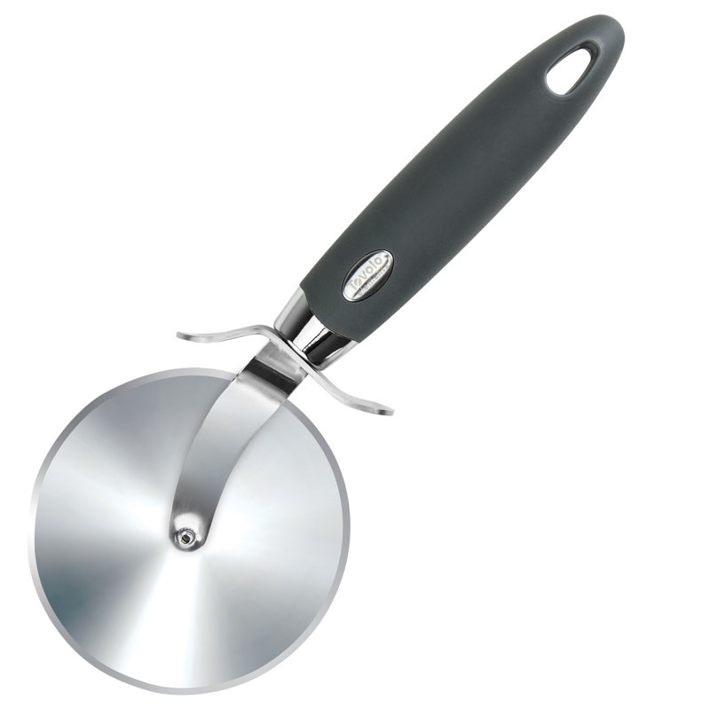 Meule à pizza Tovolo Elements avec lame en acier inoxydable et poignée en silicone, gris anthracite