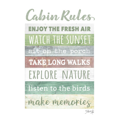 Cabin Rules - Impression sur toile tendue