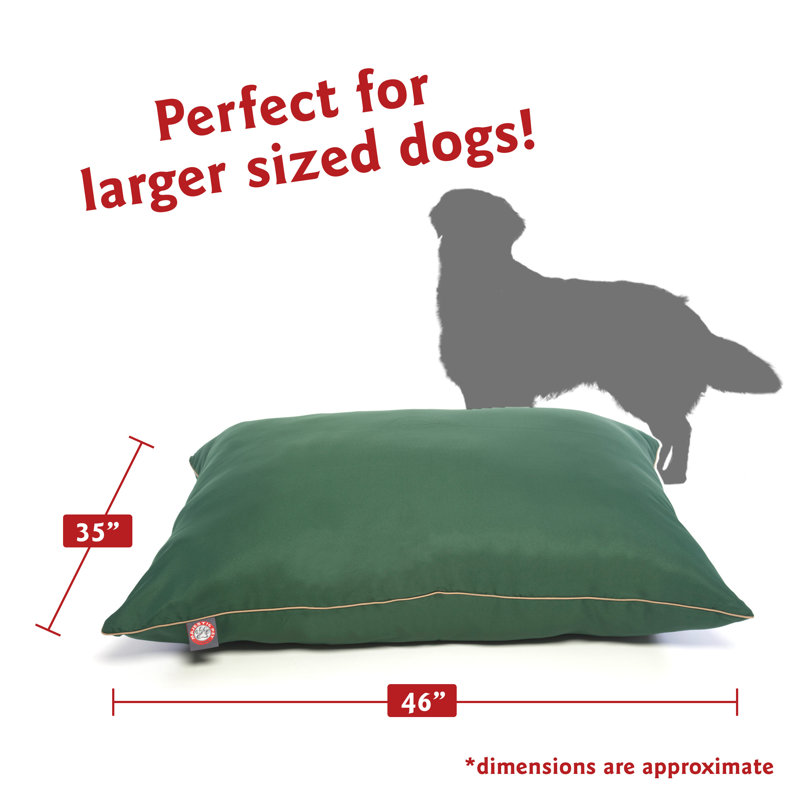 Pet Bed, Green, Large (46" W x 35" D x 7" H);