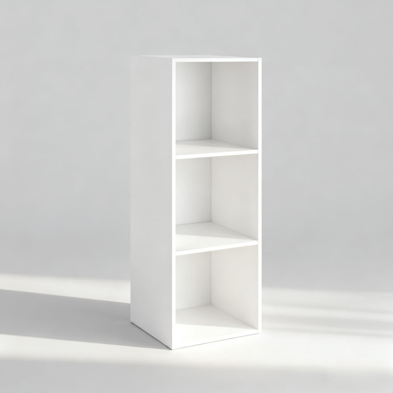Unité de rangement à 3 cubes avec 3 tablettes, conception empilable avec ensemble de fixation murale pour l'organisation et la présentation du bureau à domicile