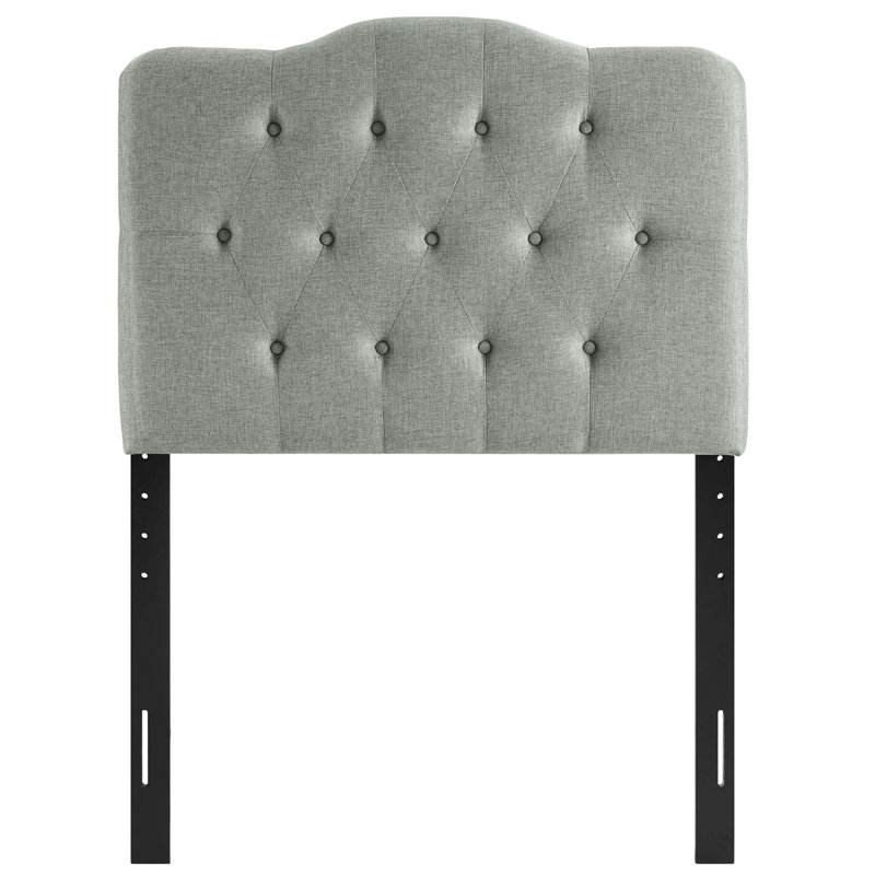 Modway Copper Grove Strathgartney Button-Tufted Upholstered Headboard, Twin, Gray