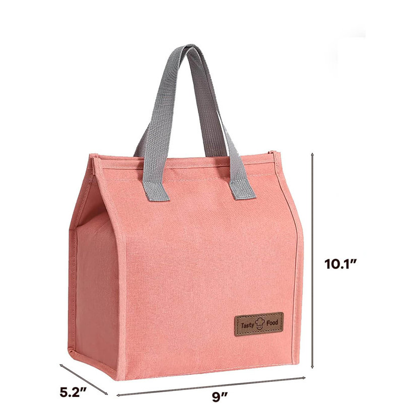 Lunch Bags For Women Men, Reusable Insulated Leakproof Lunch Box Tote Bag, Pink