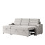 Canapé-lit convertible avec rangement inclinable et coussins de dossier amovibles pouvant accueillir 3 coussins de tiroir