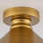 Cone Semi-Flush Mount in Brushed Gold