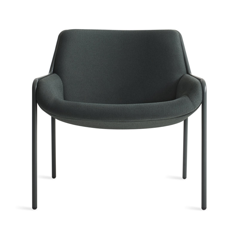 Tangent Lounge Chair, Maharam Messenger in Everglade, Navy Green
