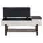 Banc de rangement rembourré avec compartiment caché et support inférieur pour l'organisation du vestibule, du salon et du couloir.-336587004