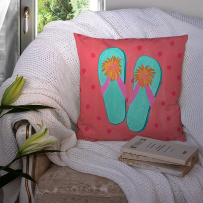 Flip Flops Indoor Outdoor Throw Pillow