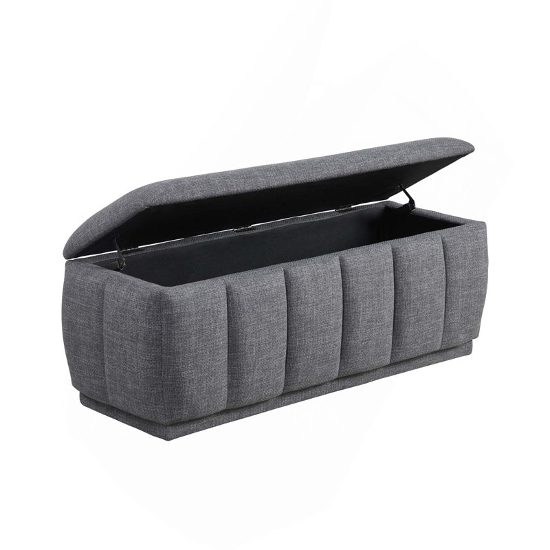 Banc de rangement en tissu Modern, Gris