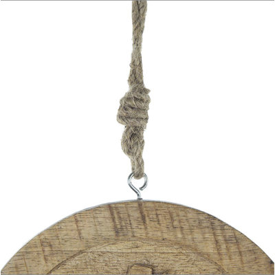 Ensemble de 12 cercles suspendus en bois 6 "x 6" découpés en flocons de neige