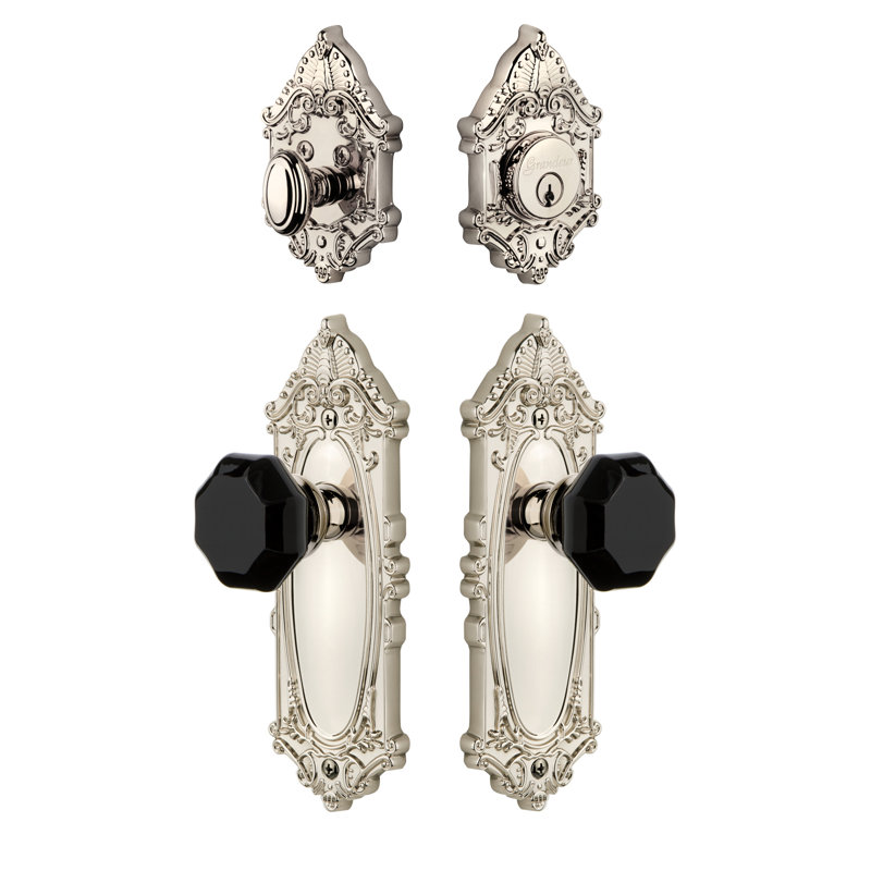 Ensemble de vestibule Grande Victorian, Nickel poli, 2-3/4"