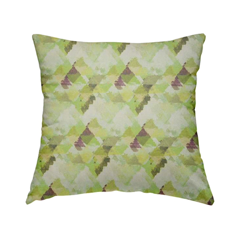 Hytop Geometric Rectangular Throw Cushion, Green