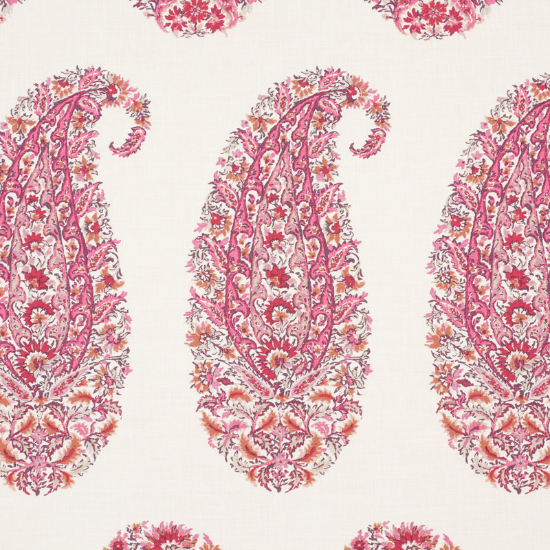 Shirala Paisley Fabric, Magenta