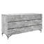 Ensemble de chambre à coucher 4 pièces Carstens - Tissu beige moderne + texture grise-559595222