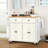 43.3'' Wide Rolling Kitchen Island with Storage and Solid Wood Top-86787617