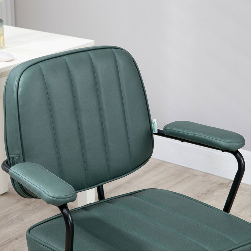Chaise de bureau à hauteur réglable et inclinable, vert, Microfibre, Vert