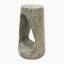 Table d'appoint d'extérieur, table de bout à conception creuse, table de tabouret de jardin de patio, table d'appoint décorative pour terrasse de balcon de plage, béton léger, texture semblable au bois, couleur grise-720926828