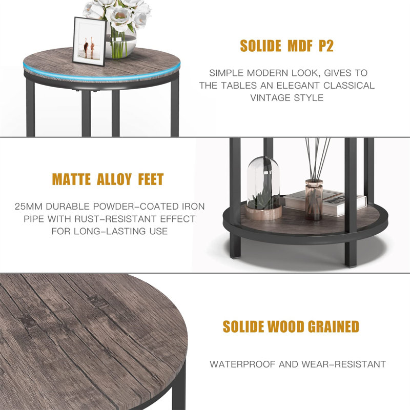 Table de bout avec rangement Avannah