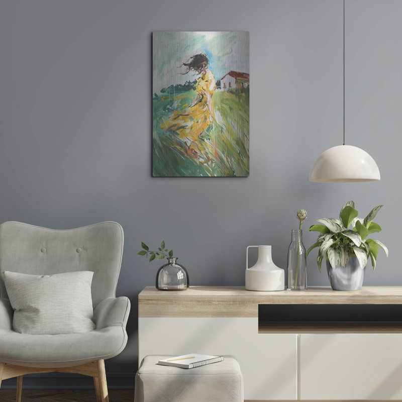 Art mural luxueux «Stormy Fields» par Andreas Magnusson, H 24 po x l 16 po