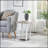 Contemporary Round End Table with Shelf, Gray