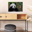 Reproduction d'art mural panda mangeant du bambou paisible serein abstrait-610701249