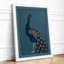Poised Peacock Modern - Framed Print-1198604753-1198604778