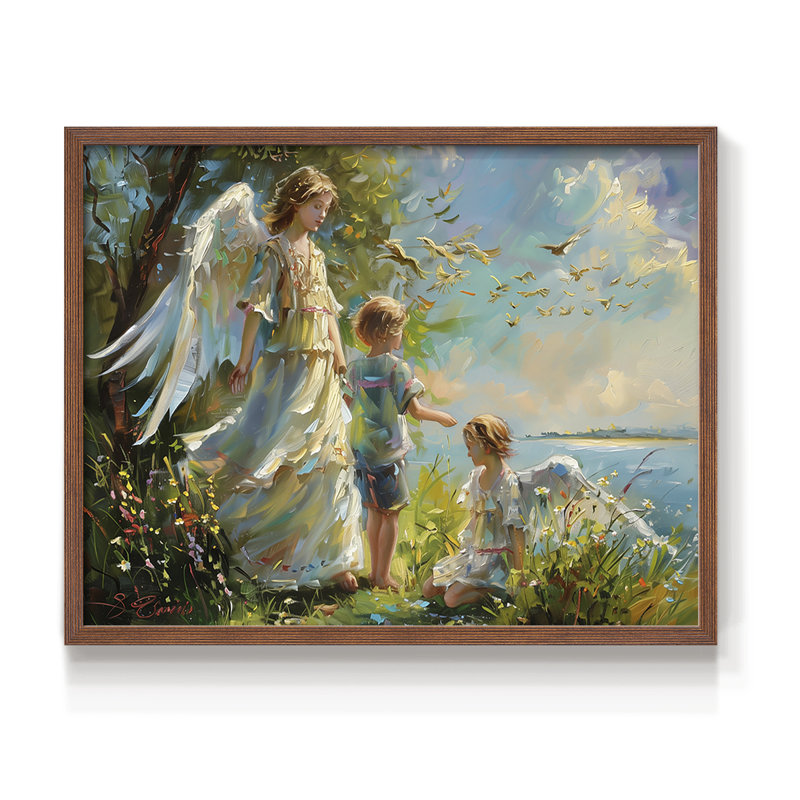 Faune - XLV III - Reproduction encadrée - Restickable, H 8 po x l 10 po, Noyer