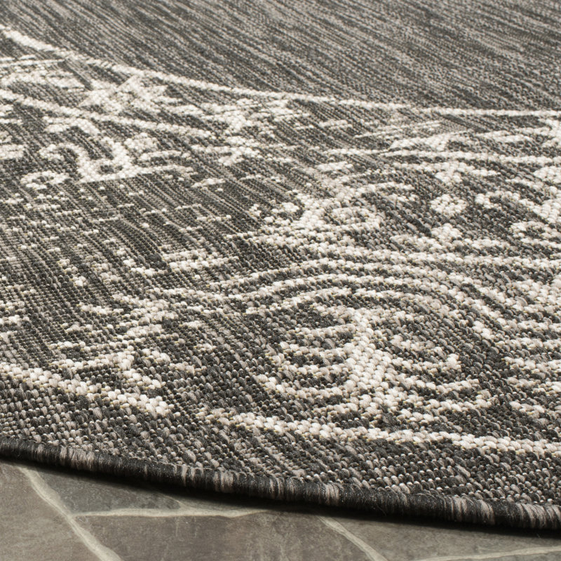 Anjellica Performance Geometric Rug, Round 6'7"
