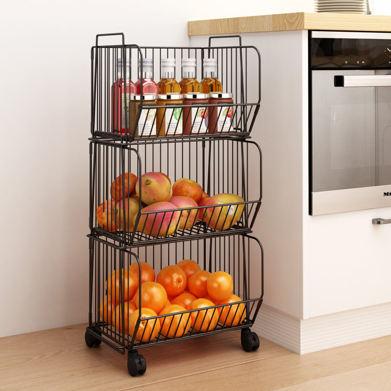 Chariot de rangement avec roulettes Haroll, H 36,6 po x l 14,17 po x P 11,8 po
