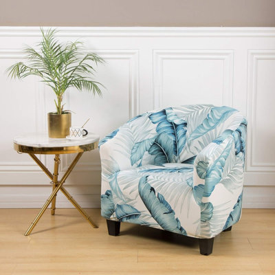 MIFXIN Club Chair Slipcover High Stretch Tub Chair Cover 1 Piece Soft Spandex Armchair Sofa Slipcover Removable Washable Couch Furniture Protector For Living Room Arm Chair Cover