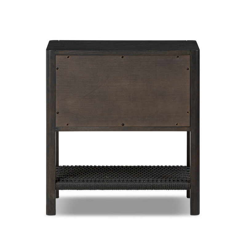 Zuma Nightstand - Dune/Gunmetal/Natural, Smoked Black Ash