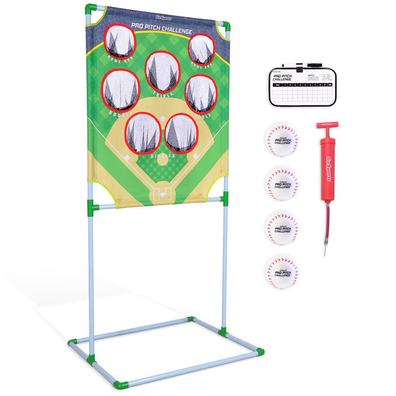 GoSports Pro Pitch Challenge Baseball Toss Game Set with PVC Frame